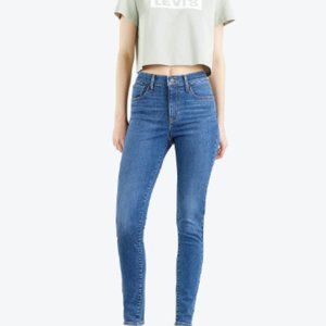Levi's Premium 720 Super Skinny High Rise Medium Blue Ankle Jeans Size 27 27x30